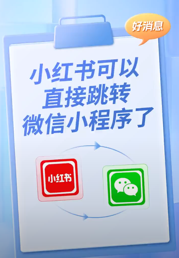 小红书与微信小程序互联互通，一键跳转新功能上线！